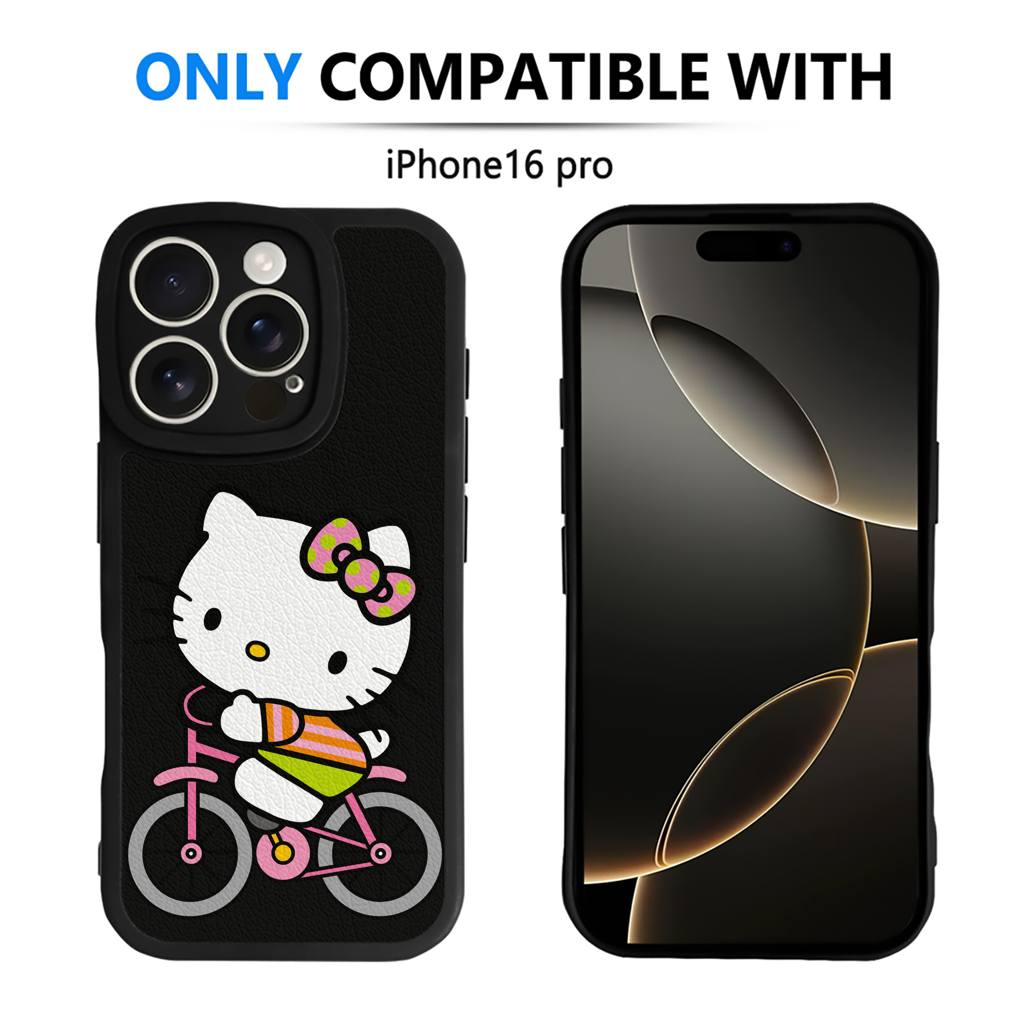 （画像用） Hello Kitty ハローキティ 【iPhone 16シリーズ対応】シリコンスマホケース（レザー調） 材質：シリコン